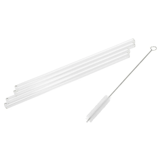Lansbury 5 Piece Glass Drinking Straw Set
