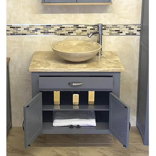 Bingley Solid Oak 750mm Wall Hung Single Vanity Unit