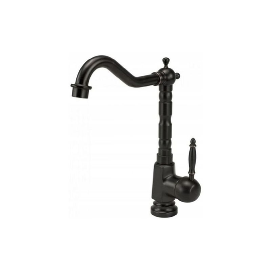 REA - Vintage Tall Retro Shaped Standing Basin Tap Bathroom Faucet Retro Old Black