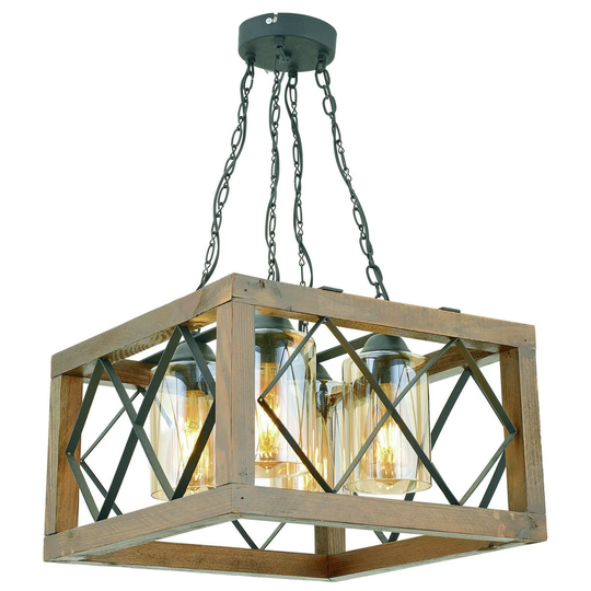 Lovern 4 - Light Geometric Rectangle Pendant