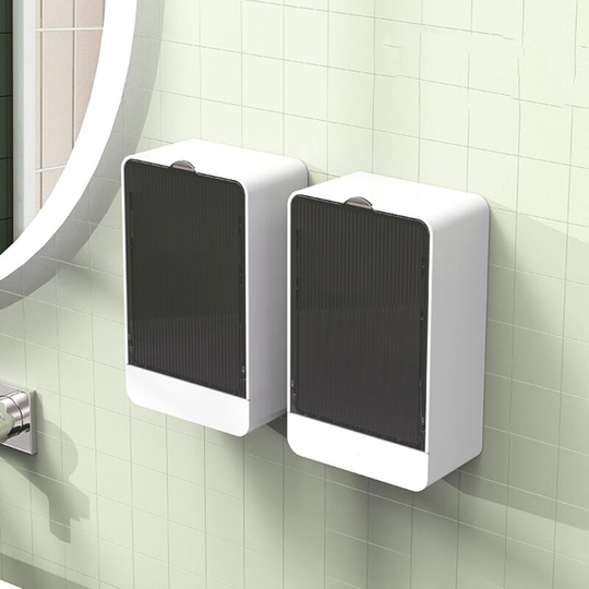 2pcs Wall Mounted Soap Dish - Dustproof and Waterproof Soap Dish with Drain - No Drilling Soap Box for Shower Bathroom Bathtub Green