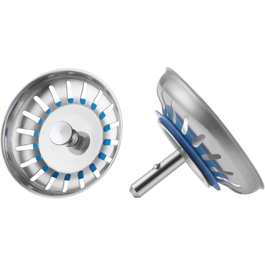 Perlerare - Stainless Steel Kitchen Sink Strainer Universal Kitchen Sink Stopper Sink Strainer Basket 2Pcs Polished, Diameter 80mm