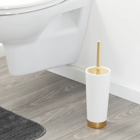 Glossy Free-Standing Toilet Brush and Holder