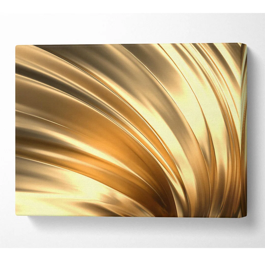 Gold Textured Fabric - Wrapped Canvas Graphic Art