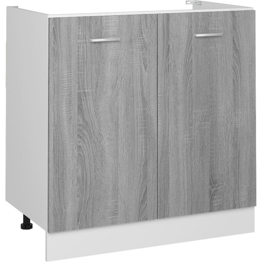 Sink Bottom Cabinet Grey Sonoma 80x46x81.5 cm Engineered Wood Vidaxl Grey