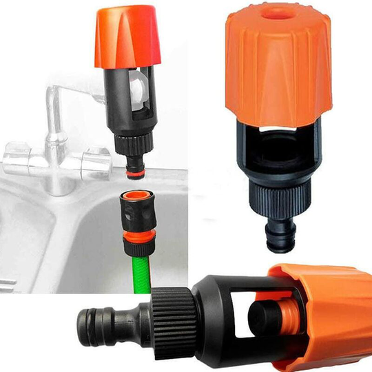 Garden Hose Connector for Kitchen Faucet, Universal Faucet Adapter/Hose Adapter Hose Tap Connector Flexible Hose Assembly 4.5 x 2 x 2inch See imag2