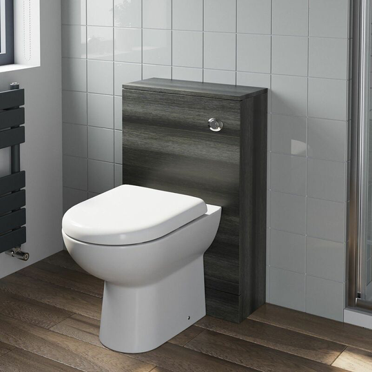 Artis - Bathroom Toilet Back To Wall Unit Pan Soft Close Seat Charcoal Grey - Grey