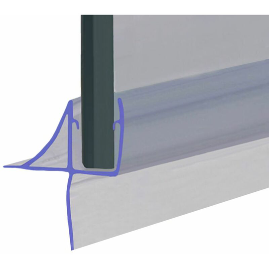 Shower Seal for Screens, Doors or Panels | Fits 4, 5 or 6mm Glass | Seals 15-20mm Gaps | SEAL141 (200cm) - Clear