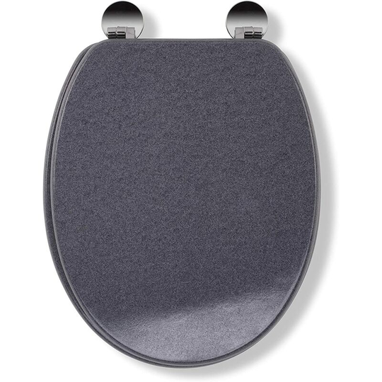 Croydex Flexi-Fix Dove Top & Bottom Fix Toilet Seat, Granite Effect