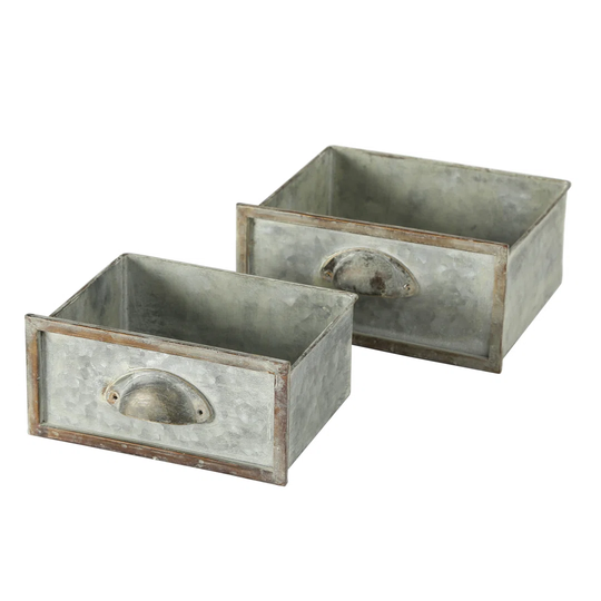 Lovette 2 Piece Metal Plant Pot Set