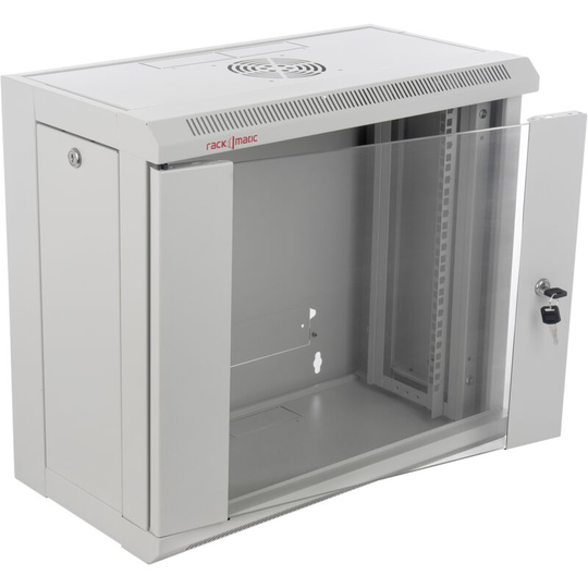 Rackmatic - Wall rack cabinet 19'' 9U 570x300x520mm wall SOHORack disassembled diy by