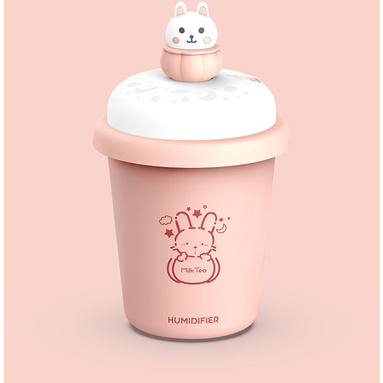 Perleraregb - Cute usb humidifier, mini portable cold mist humidifier with adjustable mist mode, suitable for bedroom home (milk tea type)