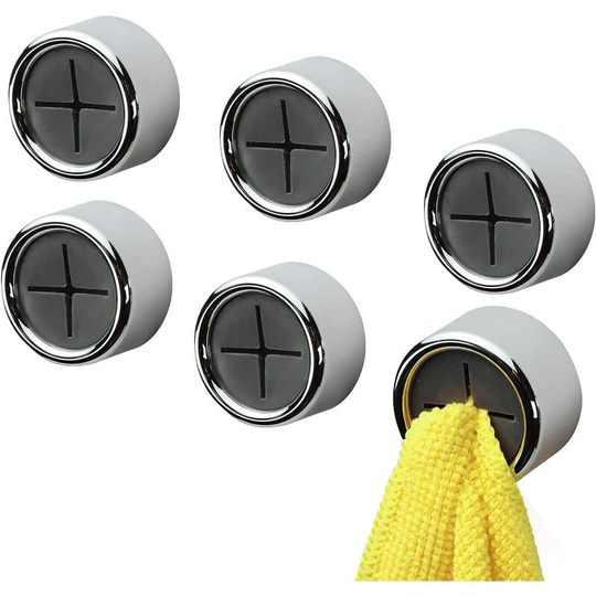 Perlerare - 6 Pieces Tea Towel Clip, Adhesive Tea Towel Hook, Kitchen Towel Suction Cup Hook, Suction Cup Kitchen Towel Holder for Bathroom, Wardrobe