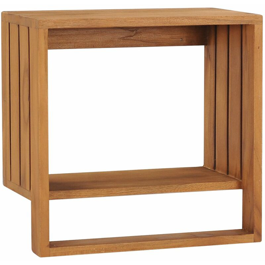 Hommoo - Wall-mounted Towel Rack 35x20x35 cm Solid Teak Wood