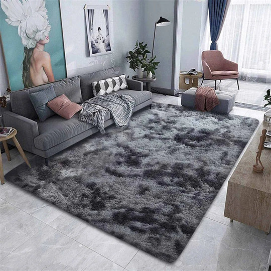 Deziree No Pattern And Not Solid Colour Rectangle: 160Cm X 200Cm Grey Area Rug