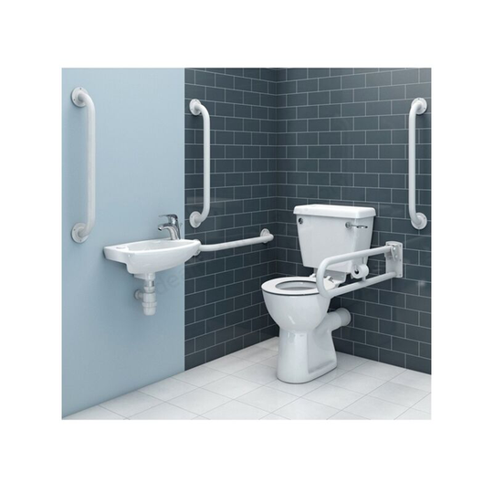 Doc m Pack with Close Coupled Toilet and Basin + tmv - White - Duchy
