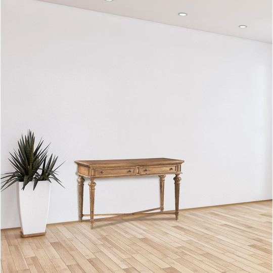 Veronica 142.24Cm Solid Wood Console Table