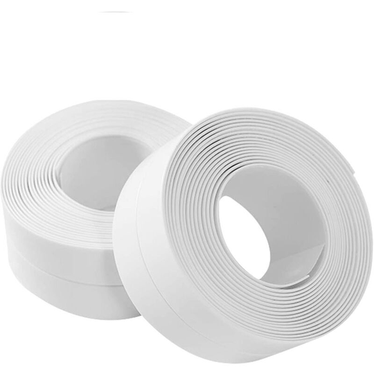 320x2.2CM Shower tape Sealing tape Shower gasket Bathroom sealant silicone white Masking tape bathtub pe self-adhesive kitchen Corner caulk