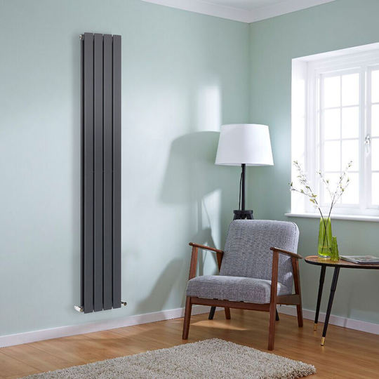 NRG - Anthracite Flat Panel Radiator Designer Column Bathroom Central Heating Double 1800x272mm