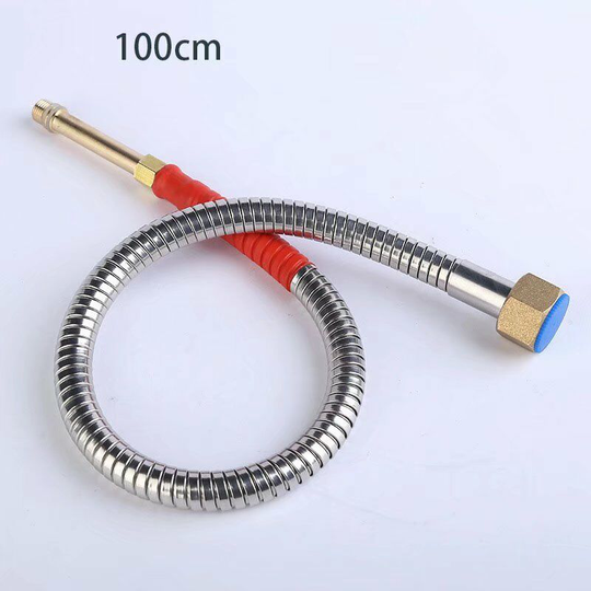 Perleraregb - Faucet Pipe Metal Encryption Anti-bending anti-flexing inlet pipe (100cm)