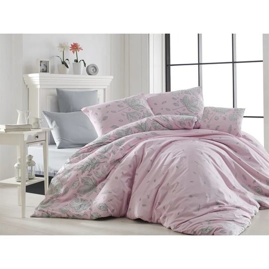 Giancarlo Pink Cotton Cottage/Country Duvet Cover Set
