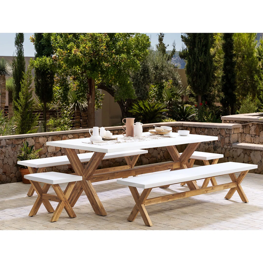 Bumgardner Rectangular 5 - Piece 8 - Person 200Cm L Outdoor Table Set
