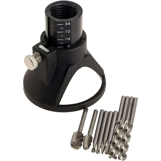 Multitool Rotary Attachment Kit, for Cutting Guide Dremel Drill Bit Controlled Cutting Guide for Rotary Cutting Multitool - 11 sets Dksfjkl