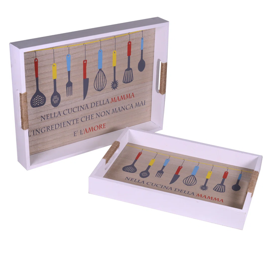 Candleick 2 Piece Serving Tray Set