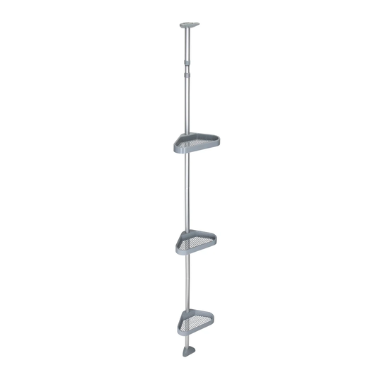 Telescopic Triple 25.5cm x 67cm Bathroom Shelf