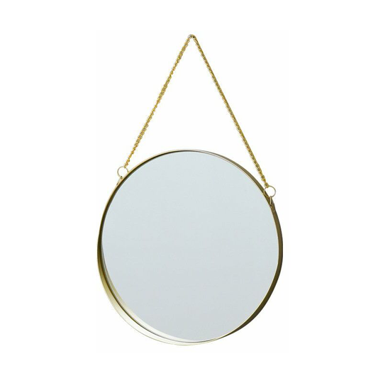 Perlerare - Round Hanging Mirror with Straps, Modern, Hallway, Bathroom and Guest wc, diameter: 40cm