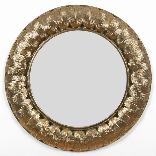 Round Leaf Mirror