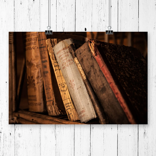 'Vintage Old Books' Photographic Print