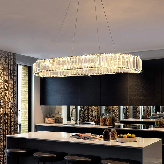 1-Light Crystal LED Chandelier
