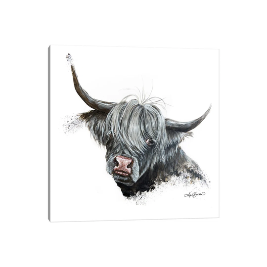 Bashful Cow by Angela Bawden - Wrapped Canvas Graphic Art