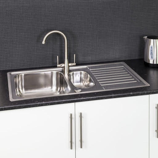 Reginox Centurio Integrated Stainless Steel Kitchen Sink - 1.5 Bowl with Pop-up Waste & Colander