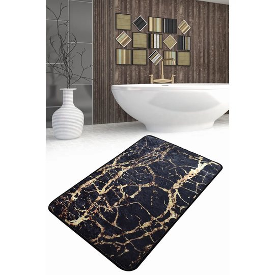 Daryl Flatweave Black/Gold Rug