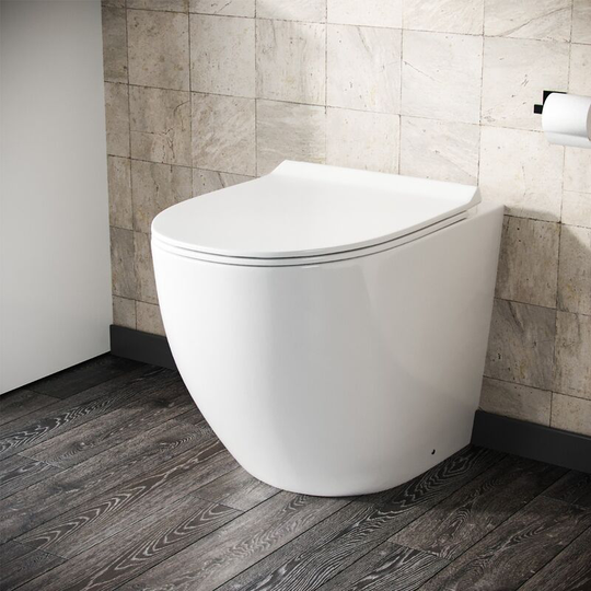 Neshome - Rimless Round Back To Wall Pan with Soft Close Toilet Seat
