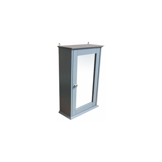 Grey Bathroom Single Door Mirror Cabinet Bathroom - grey