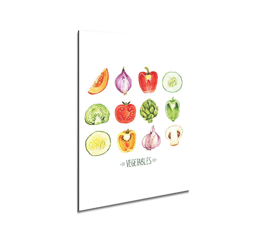 Vegetable Selection 1 - Unframed Painting on Metal
