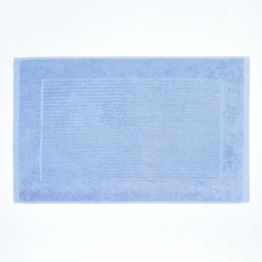 Imperial Plain Cotton Light Blue Bath Mat - Blue - Blue - Blue - Homescapes