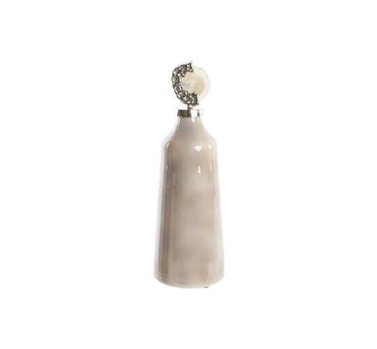 Beige Glass Table Vase