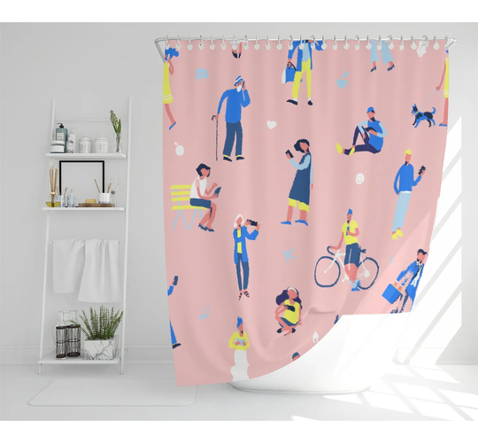 Woking Polyester Shower Curtain Set