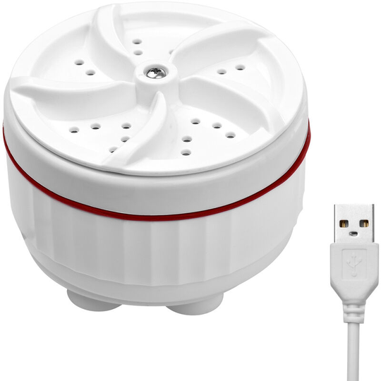 Ultrasonic Turbo Washing Machine Portable Mini Washer with USB Power Supply Suction Cups for Home Travel Business Trip