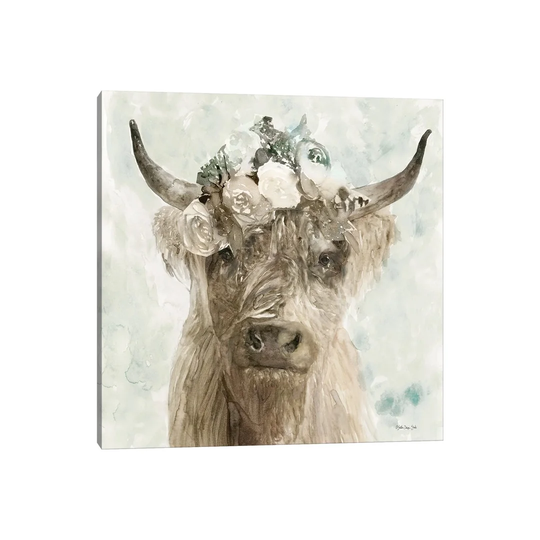 Cow and Crown II by Stellar Design Studio - Painting on Canvas