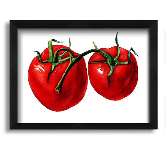 Duo Tomato 2 - Picture Frame Painting on Canvas