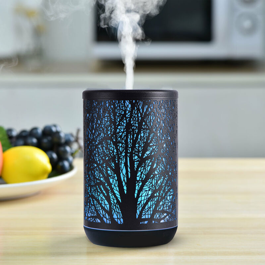 Ilovemilan - Metal Essential Oil Diffuser,Aromatherapy Oil Diffuser 300ML, Ultrasonic Metal Art Aromatherapy Diffuser with Waterless Auto Shut-Off