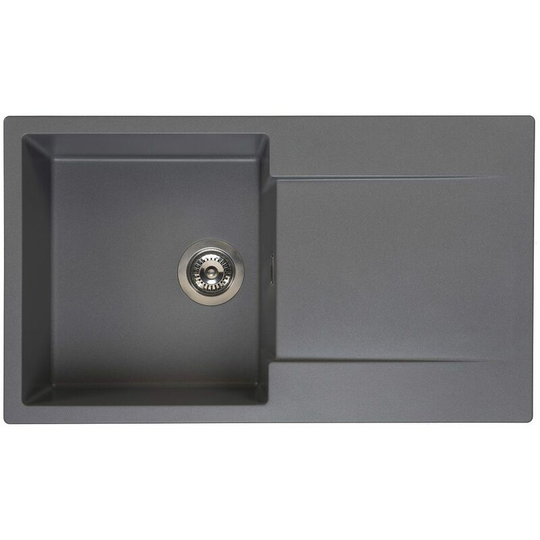 Reginox - Amsterdam 10 Granite Single Bowl Kitchen Sink Grey Silver