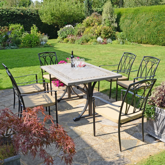 Amelianna 6 Seater Dining Set with Cushions