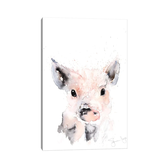 Mini Pig I by Syman Kaye - Painting Print on Canvas