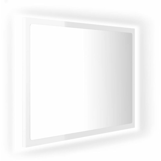 Vidaxl - led Bathroom Mirror High Gloss White 60x8.5x37 cm Engineered Wood White